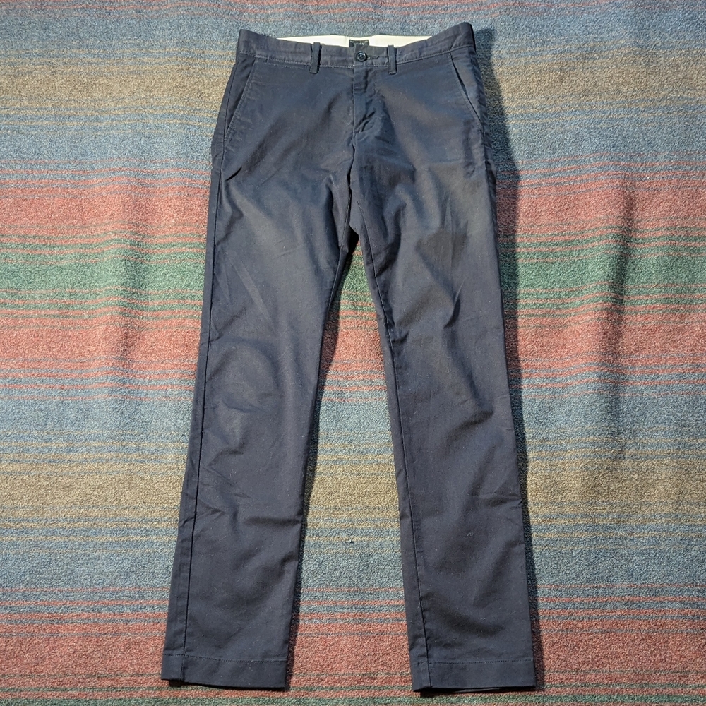 J. Crew Men's Stretch Chinos Navy Blue 28W32L
